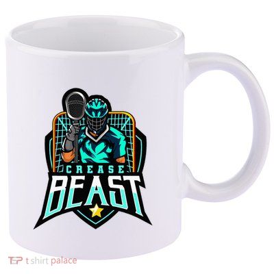 Crease Beast Lacrosse Goalkeeper For Lacrosse Goalie 11oz C Handle Ceramic Mug