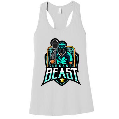 Crease Beast Lacrosse Goalkeeper For Lacrosse Goalie Women's Racerback Tank