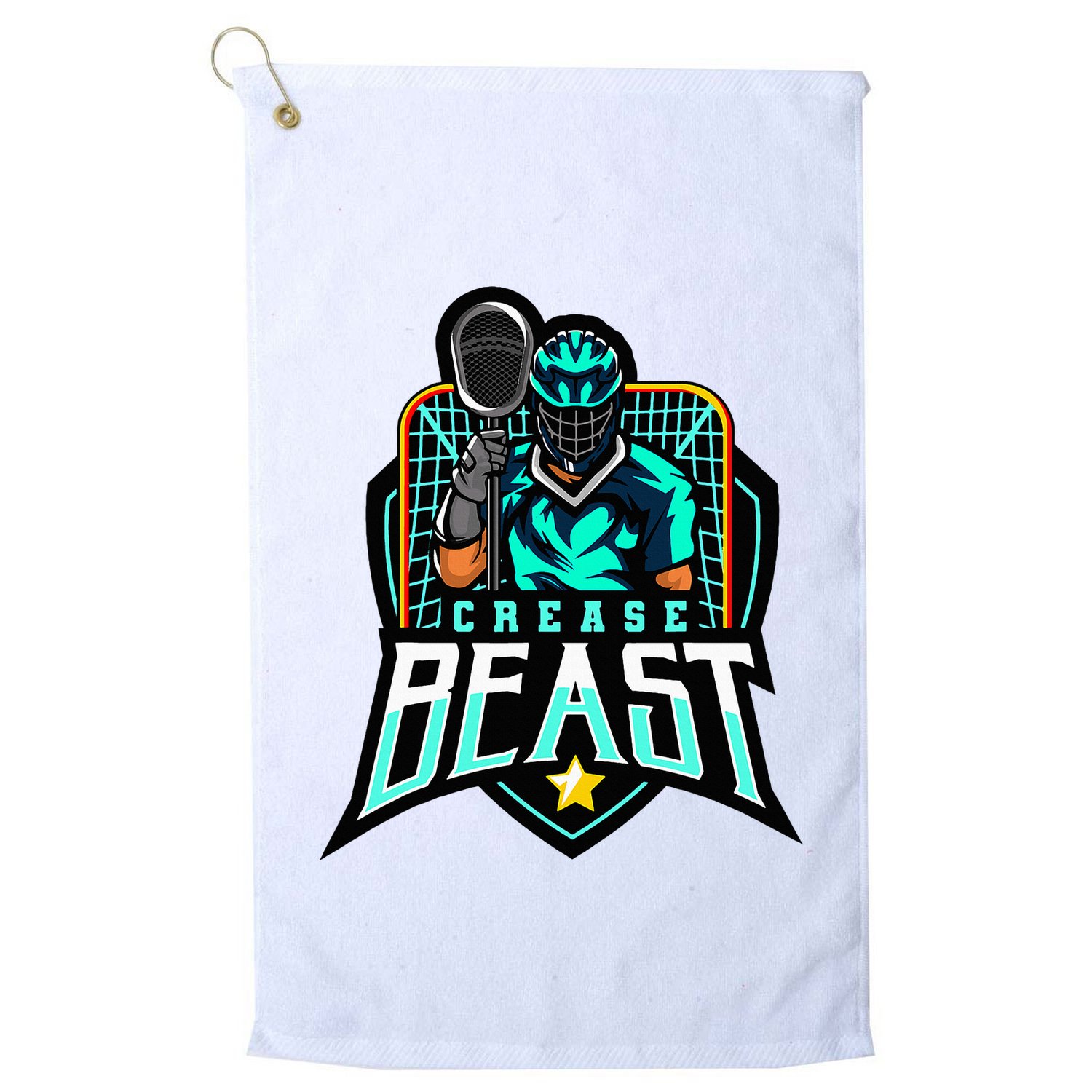 Crease Beast Lacrosse Goalkeeper For Lacrosse Goalie Golf Towel