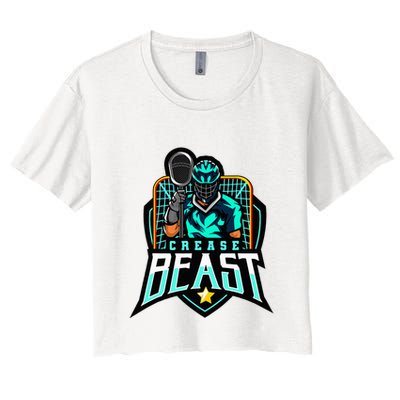 Crease Beast Lacrosse Goalkeeper For Lacrosse Goalie Crop Top