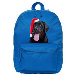 Cute Black Lab Santa Christmas Dog Funny Labrador Retriever Meaningful Gift 16 in Basic Backpack