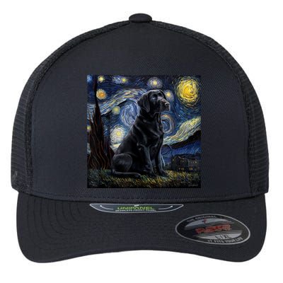 Cute Black Lab Black Labrador Retriever Puppy Dog Mom Animal Flexfit Unipanel Trucker Cap