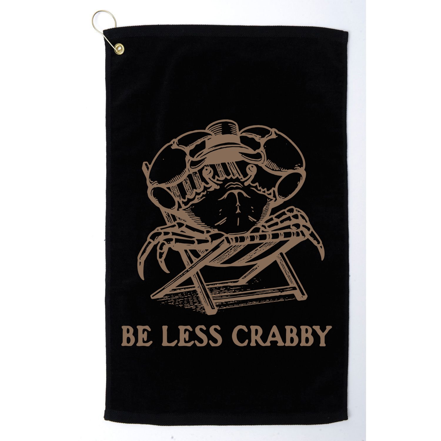 Crafty Be Less Crabby Golf Towel