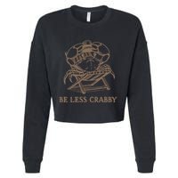Crafty Be Less Crabby Cropped Pullover Crew