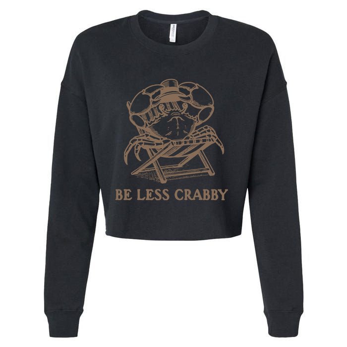 Crafty Be Less Crabby Cropped Pullover Crew