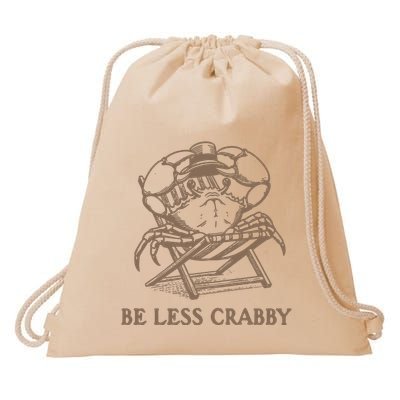 Crafty Be Less Crabby Drawstring Bag