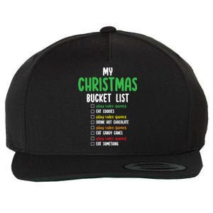 Christmas Bucket List Funny Video Game Pajamas For Gamers Meaningful Gift Wool Snapback Cap