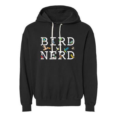 Cool Bird Lover Birdwatching Enthusiast Garment-Dyed Fleece Hoodie