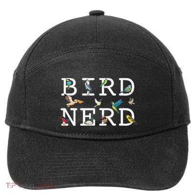 Cool Bird Lover Birdwatching Enthusiast 7-Panel Snapback Hat