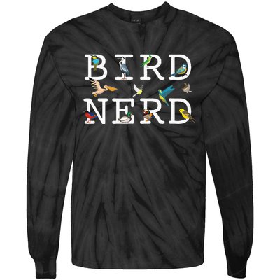 Cool Bird Lover Birdwatching Enthusiast Tie-Dye Long Sleeve Shirt