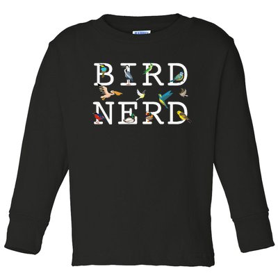 Cool Bird Lover Birdwatching Enthusiast Toddler Long Sleeve Shirt