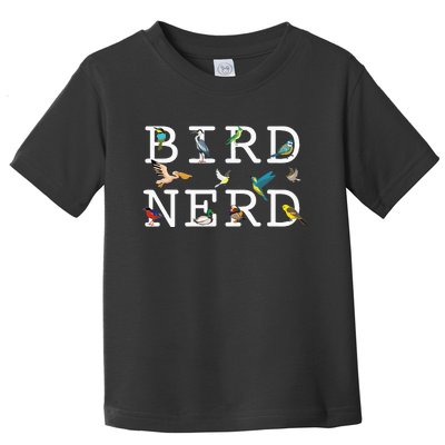 Cool Bird Lover Birdwatching Enthusiast Toddler T-Shirt