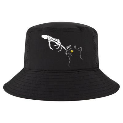 Cat Black Lover Skeleton Hand Boop Funny Halloween Cool Comfort Performance Bucket Hat