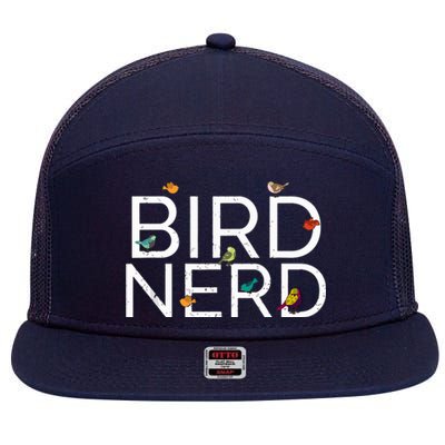 Cool Bird Lover Birdwatching Present Birdwatcher Birder Gift 7 Panel Mesh Trucker Snapback Hat