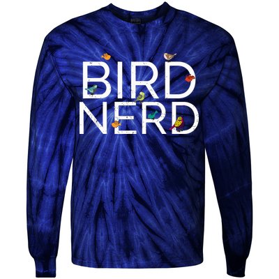 Cool Bird Lover Birdwatching Present Birdwatcher Birder Gift Tie-Dye Long Sleeve Shirt