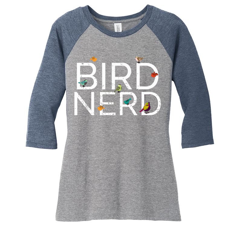 Cool Bird Lover Birdwatching Present Birdwatcher Birder Gift Women's Tri-Blend 3/4-Sleeve Raglan Shirt