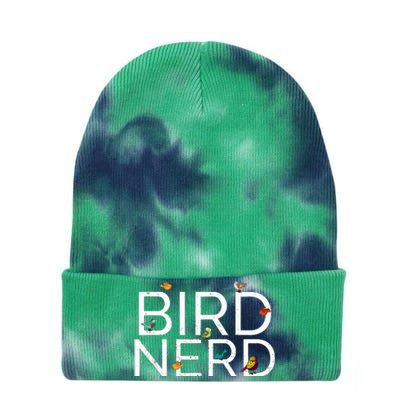 Cool Bird Lover Birdwatching Present Birdwatcher Birder Gift Tie Dye 12in Knit Beanie