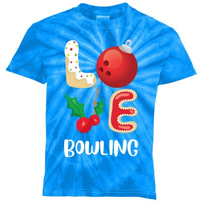 Christmas Bowling League Group Cute Gift Love Bowling Pajama Top Gift Kids Tie-Dye T-Shirt