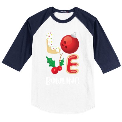 Christmas Bowling League Group Cute Gift Love Bowling Pajama Top Gift Baseball Sleeve Shirt