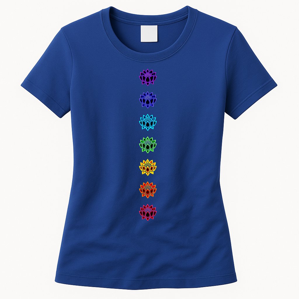 Chakra Buddhism Lotus Flower Yoga Symbol Spirituality Buddha Cute Gift Womens T-Shirt