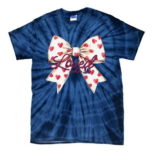 Coquette Bow Loved John 316 Bible Verse Christian Valentine Tie-Dye T-Shirt