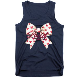 Coquette Bow Loved John 316 Bible Verse Christian Valentine Tank Top