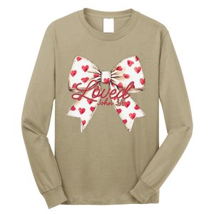 Coquette Bow Loved John 316 Bible Verse Christian Valentine Long Sleeve Shirt