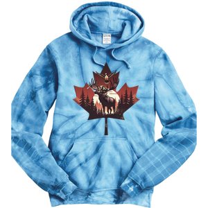 Canadian Beaver Moose And Goose Celebrating Canada Day Tie Dye Hoodie