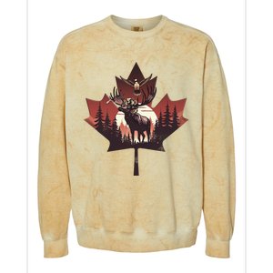 Canadian Beaver Moose And Goose Celebrating Canada Day Colorblast Crewneck Sweatshirt