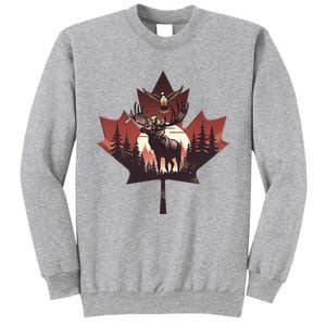 Canadian Beaver Moose And Goose Celebrating Canada Day Tall Sweatshirt