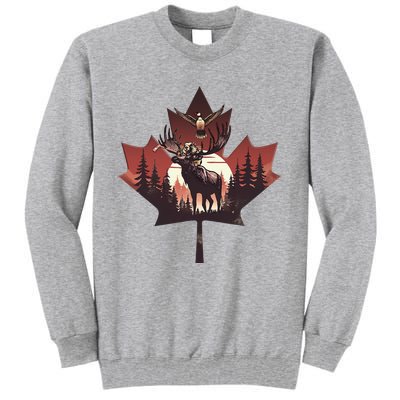 Canadian Beaver Moose And Goose Celebrating Canada Day Tall Sweatshirt