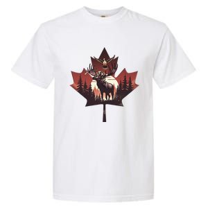 Canadian Beaver Moose And Goose Celebrating Canada Day Garment-Dyed Heavyweight T-Shirt