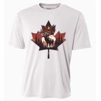 Canadian Beaver Moose And Goose Celebrating Canada Day Cooling Performance Crew T-Shirt