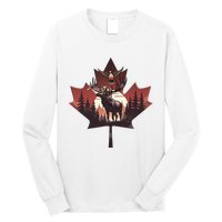 Canadian Beaver Moose And Goose Celebrating Canada Day Long Sleeve Shirt