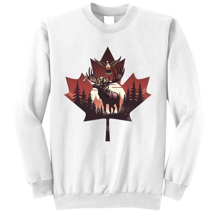 Canadian Beaver Moose And Goose Celebrating Canada Day Sweatshirt