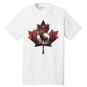 Canadian Beaver Moose And Goose Celebrating Canada Day Tall T-Shirt