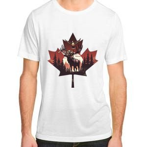 Canadian Beaver Moose And Goose Celebrating Canada Day Adult ChromaSoft Performance T-Shirt