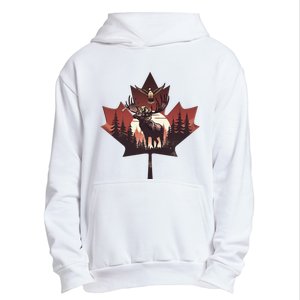 Canadian Beaver Moose And Goose Celebrating Canada Day Urban Pullover Hoodie