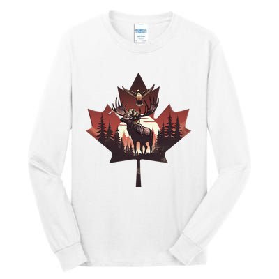 Canadian Beaver Moose And Goose Celebrating Canada Day Tall Long Sleeve T-Shirt