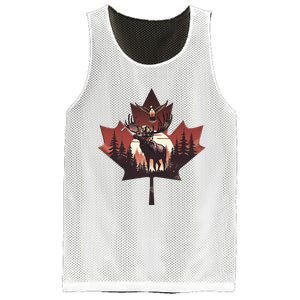 Canadian Beaver Moose And Goose Celebrating Canada Day Mesh Reversible Basketball Jersey Tank