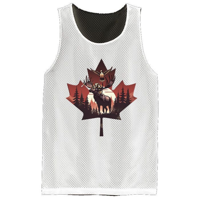 Canadian Beaver Moose And Goose Celebrating Canada Day Mesh Reversible Basketball Jersey Tank