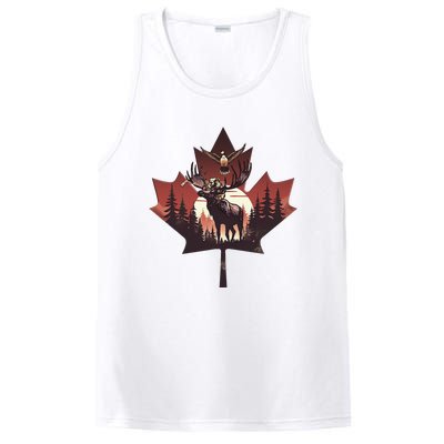 Canadian Beaver Moose And Goose Celebrating Canada Day PosiCharge Competitor Tank