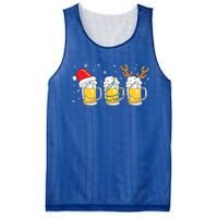 Christmas Beer Mugs Reinbeer Santa Hat Xmas Lights Costume Gift Mesh Reversible Basketball Jersey Tank