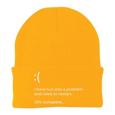 Crowdstrike Bug Meme Computer Error Blue Screen Of Death Knit Cap Winter Beanie