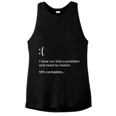 Crowdstrike Bug Meme Computer Error Blue Screen Of Death Ladies PosiCharge Tri-Blend Wicking Tank
