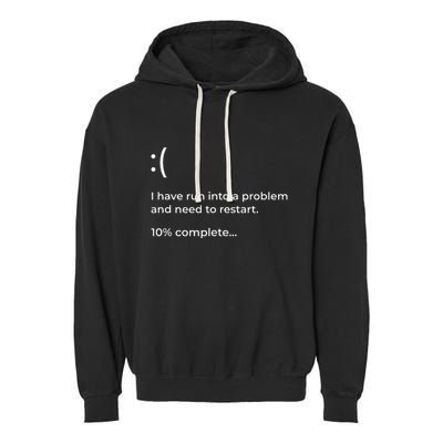 Crowdstrike Bug Meme Computer Error Blue Screen Of Death Garment-Dyed Fleece Hoodie