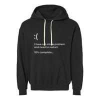 Crowdstrike Bug Meme Computer Error Blue Screen Of Death Garment-Dyed Fleece Hoodie