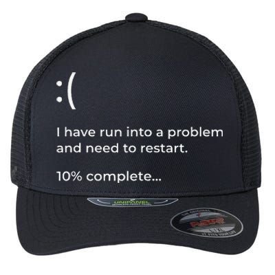 Crowdstrike Bug Meme Computer Error Blue Screen Of Death Flexfit Unipanel Trucker Cap