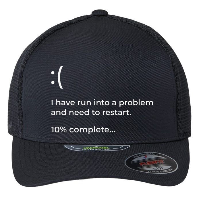 Crowdstrike Bug Meme Computer Error Blue Screen Of Death Flexfit Unipanel Trucker Cap