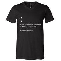 Crowdstrike Bug Meme Computer Error Blue Screen Of Death V-Neck T-Shirt